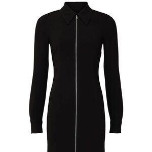 Theory Black Zip Shirt Dress Size 12